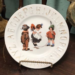 Vintage alphabet baby plate